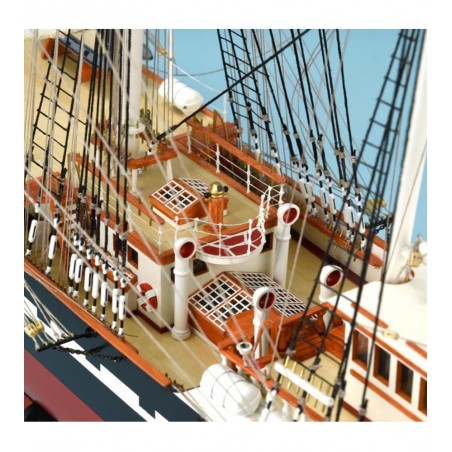 Wooden Model Ship: French Training Ship Belem 1/75
