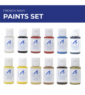 Ensemble de Peintures Acryliques pour Maquettes de Navires de la Marine Royale Française