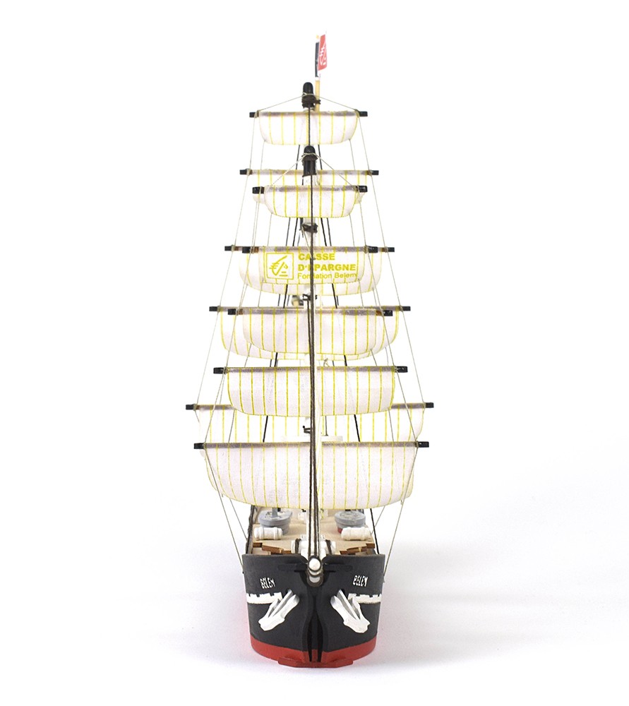Easy Kit Navire-École Français Belem 1:160. Maquette de Bateau en Bois avec Peintures et Accessoires 3