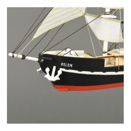 Easy Kit French Training Ship Belem 1:160. Wooden Model Ship with Paints & Accessories 6