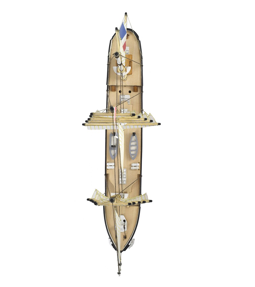 Easy Kit Navire-École Français Belem 1:160. Maquette de Bateau en Bois avec Peintures et Accessoires 5