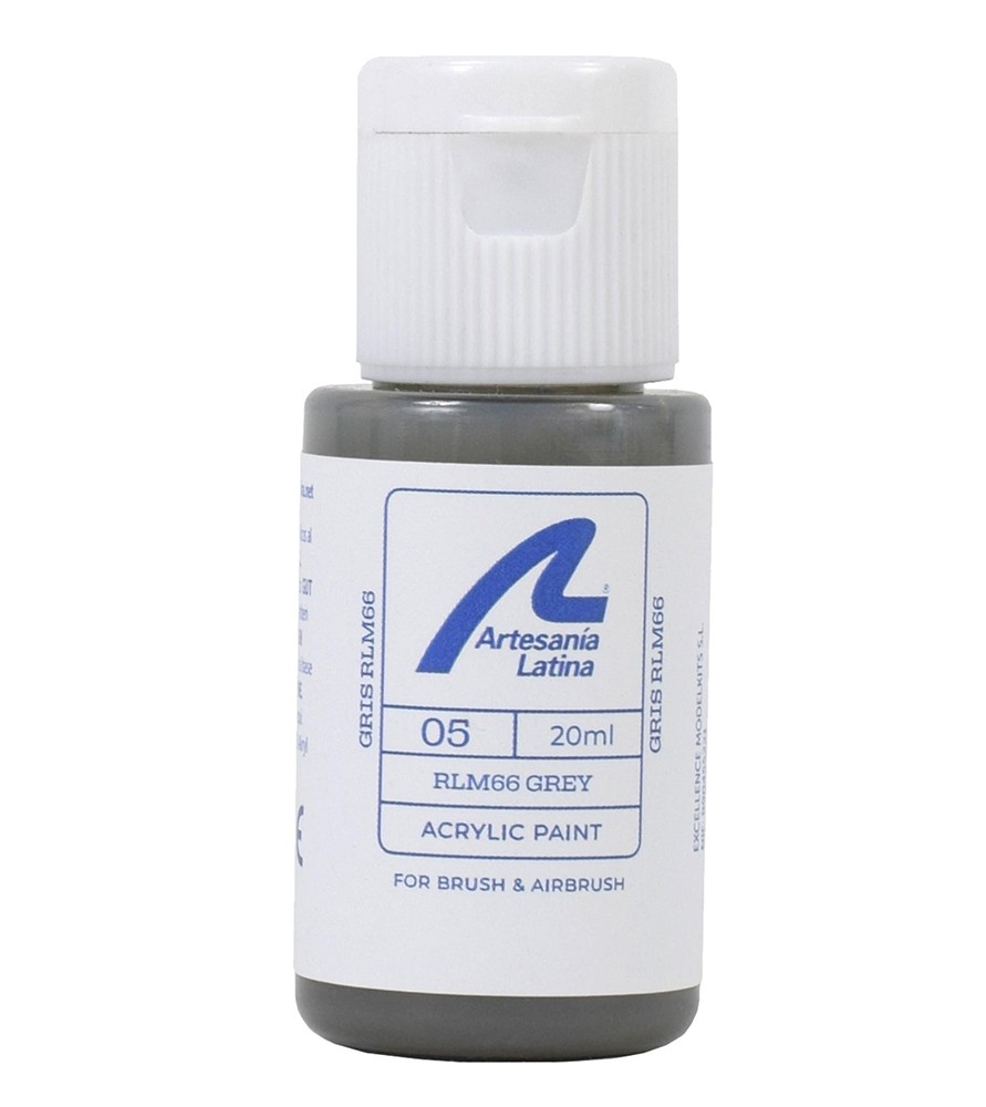 Vandbaseret maling: Grå RLM66 (20 ml)