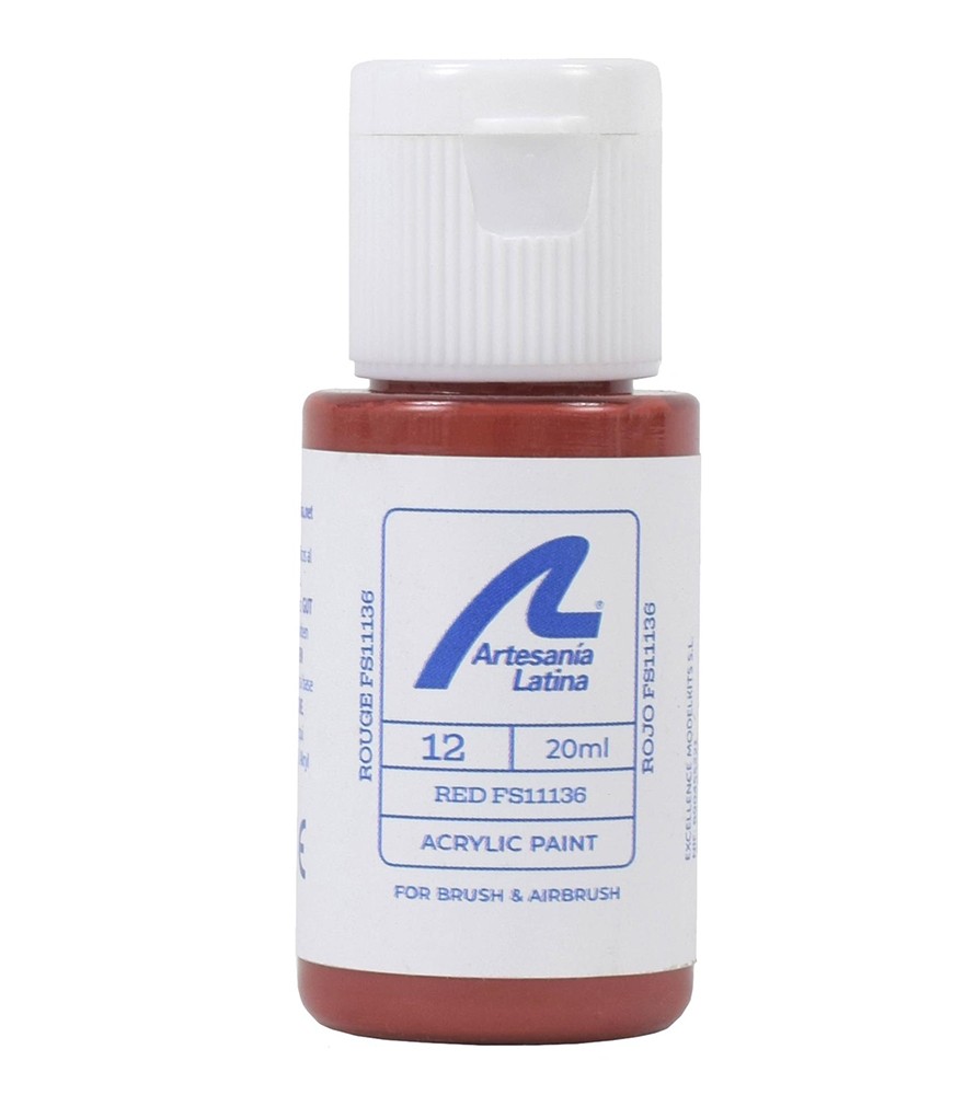 Vernice a base d'acqua: Rosso FS11136 (20 ml)