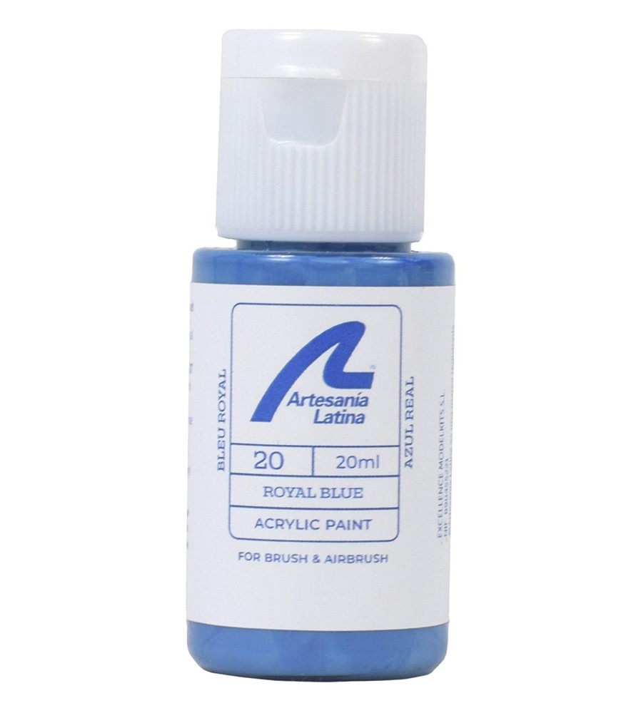 Vernice a base d'acqua: blu reale (20 ml)