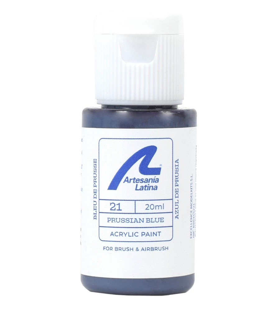 Barva na vodní bázi: Pruská modř (20 ml)