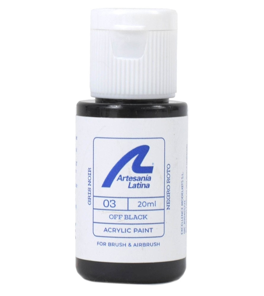 Pintura al Agua: Negro Roto (20 ml)