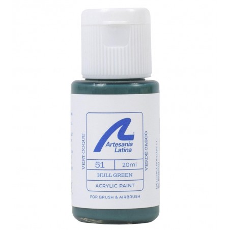 Verf op waterbasis: Helmgroen (20 ml)