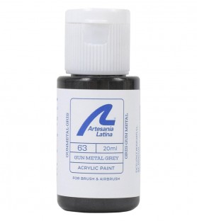 Pintura al Agua: Gris Gun Metal (20 ml) 2