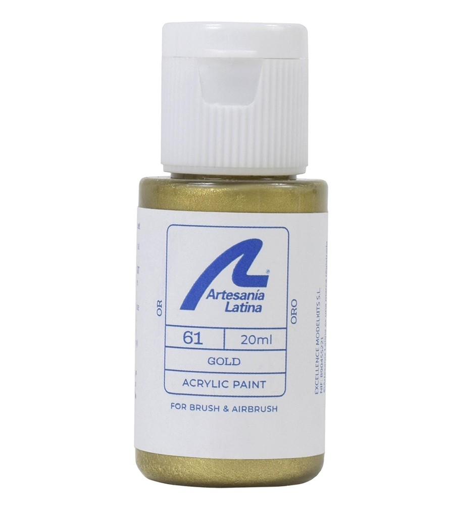Verf op waterbasis: Goud (20 ml)