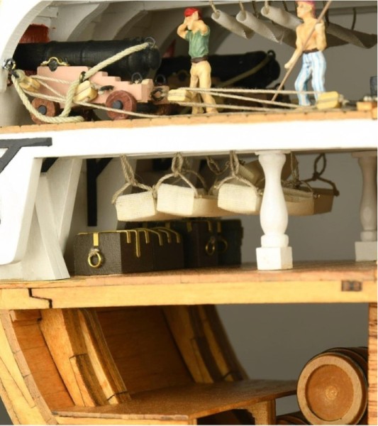 Abschnitt HMS Victory 1:72. Holzmodellschiff