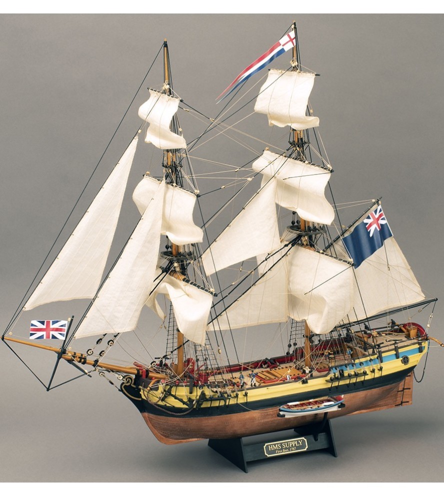 Novo BERGANTIN HMS Supply 1:50. Modelo de navio...