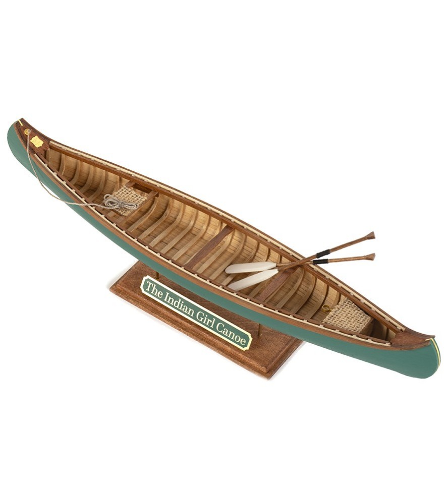 Drewniany model łodzi Indian Girl Canoe 1:16