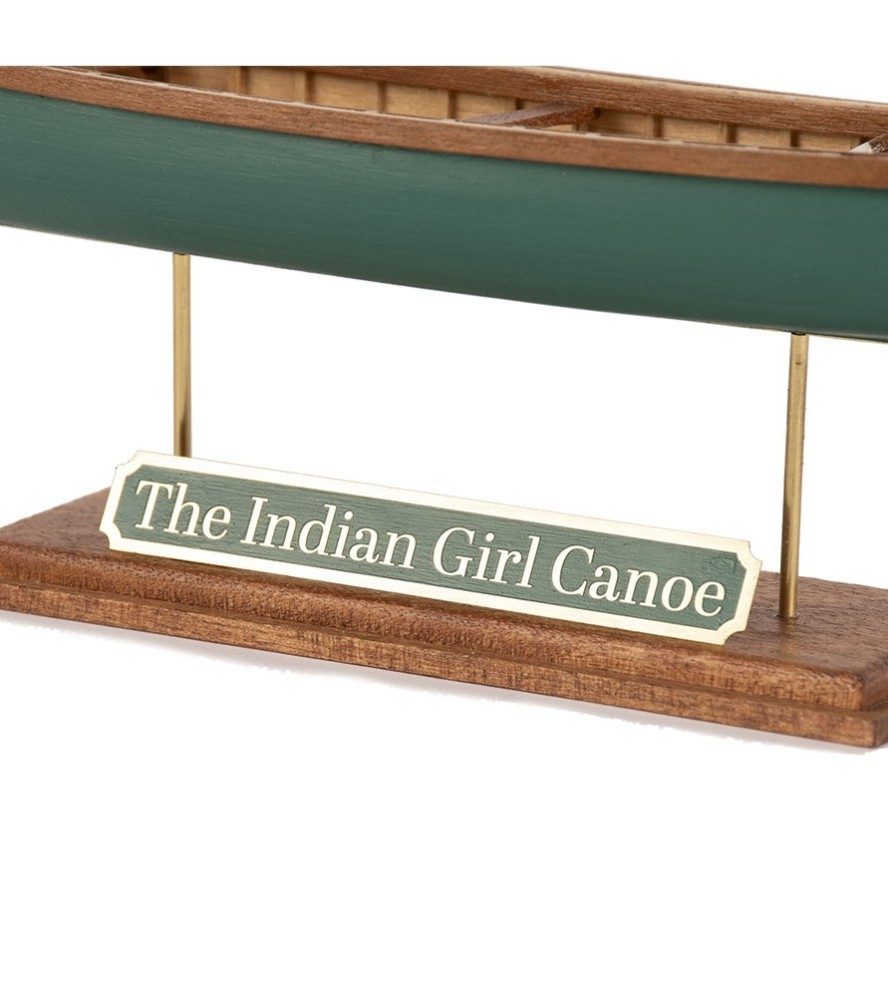 The Indian Girl Canoe. 1:16 Wooden Scale Model...