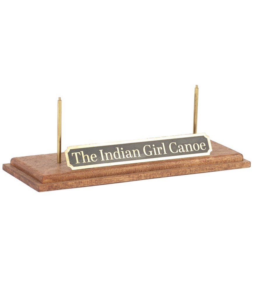 The Indian Girl Canoe. 1:16 Wooden Scale Model...