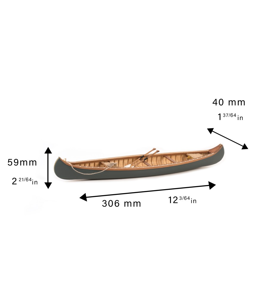 The Indian Girl Canoe. 1:16 Wooden Scale Model...