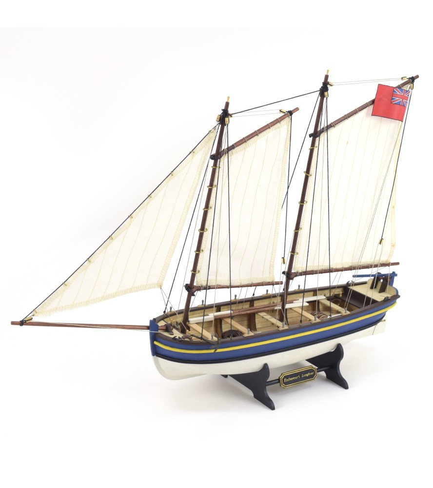 Kapitánův dlouhý člun HMS Endeavour. stavebnice...