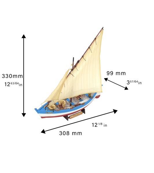 La Provençale 1:20. Maquette Bateau de Pêche en Bois