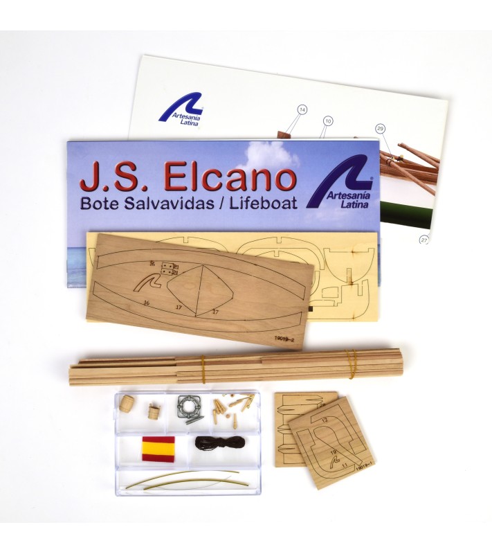 Bote Salvavidas Juan Sebastián Elcano 1:35. Maqueta de Barco en Madera 1 2