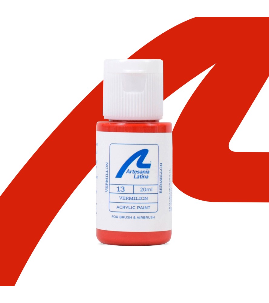 Tinta à base de água: Vermelhão (20 ml)