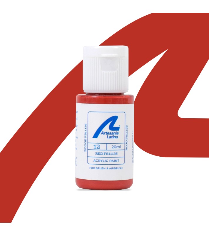 Barva na vodní bázi: červená FS11136 (20 ml)