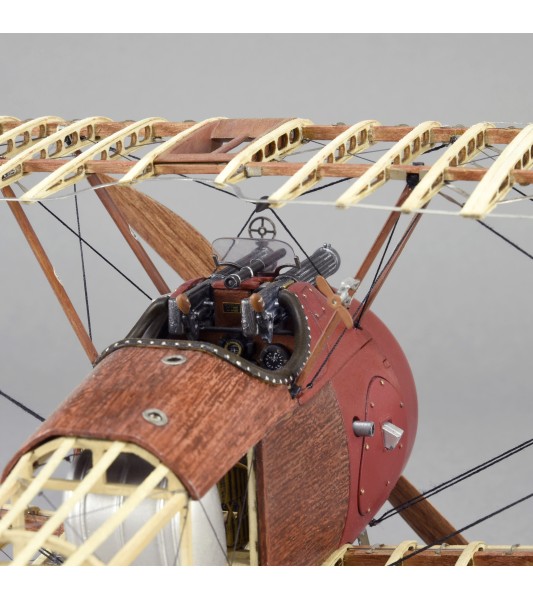 Sopwith Camel Gevechtsvliegtuig 1:16. Houten en metalen schaalmodel