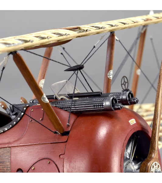 Sopwith Camel Gevechtsvliegtuig 1:16. Houten en metalen schaalmodel