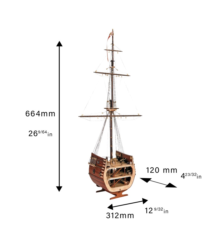 Sección Galeón San Francisco 1:50 Maqueta de...