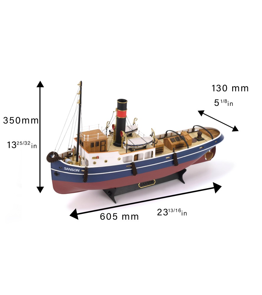 Remorqueur Sanson 1:50. Maquette Bateau en Bois...