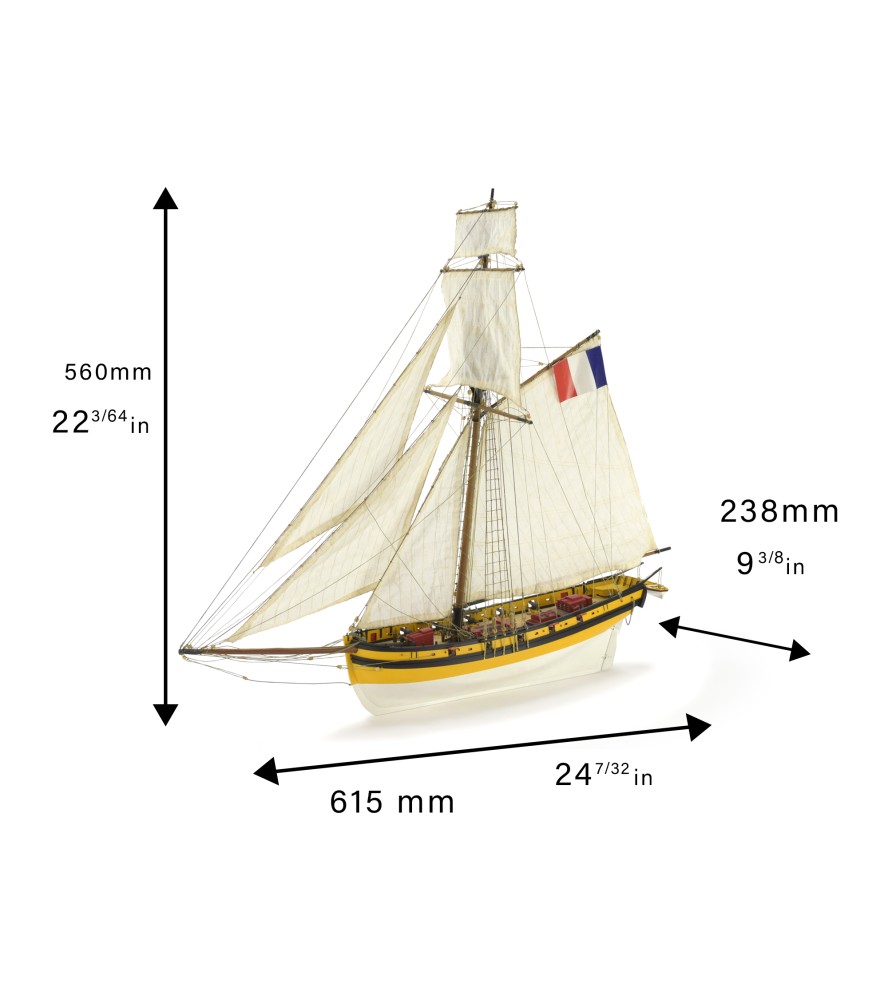 LE RENARD Cortador Corsário 1:50 Modelo de...