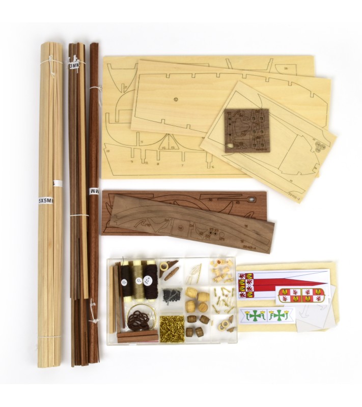 Caravel La Niña 1:65. Houten modelschip 2