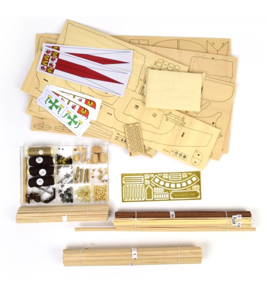 Caravel Santa Maria. 1:65 Wooden Model Ship Kit