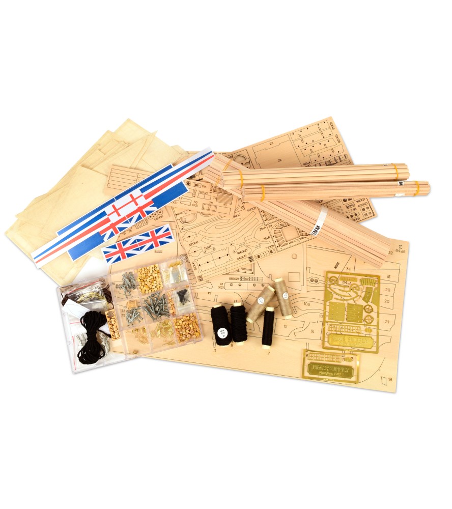 Novo BERGANTIN HMS Supply 1:50. Modelo de navio...