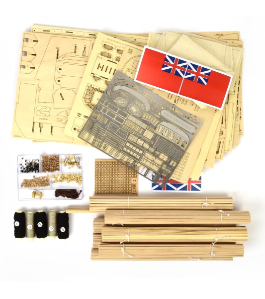 Vessel HMS Endeavour. 1:65 Wooden Model Ship Kit