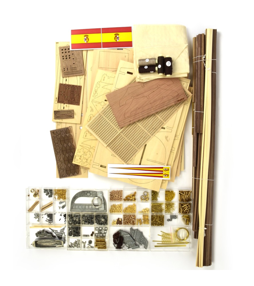 Lijnschip San Juan Nepomuceno 1:90 Houten Model...