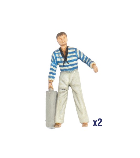 Nuovo set di 19 figurine in metallo per navi: marinai (1700-1815)