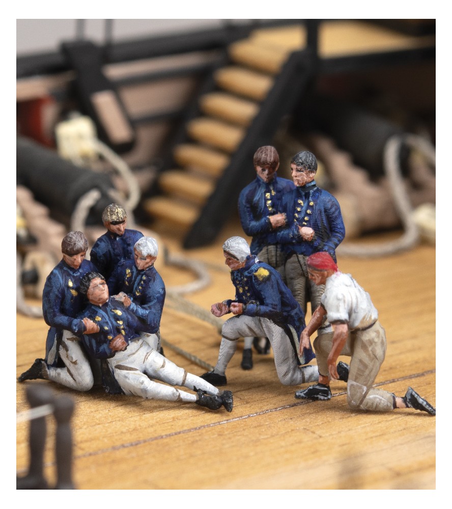 Nieuwe set van 19 metalen figuren voor schepen...