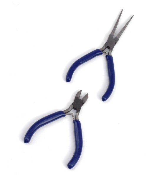 Set of 2 Flat Grip and Cutting Pliers