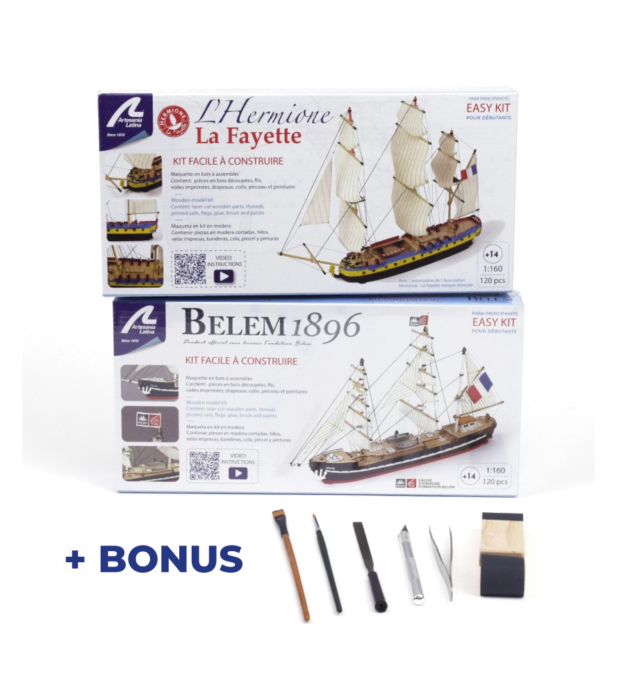 Easy Kits Bateaux Hermione La Fayette et Belem....
