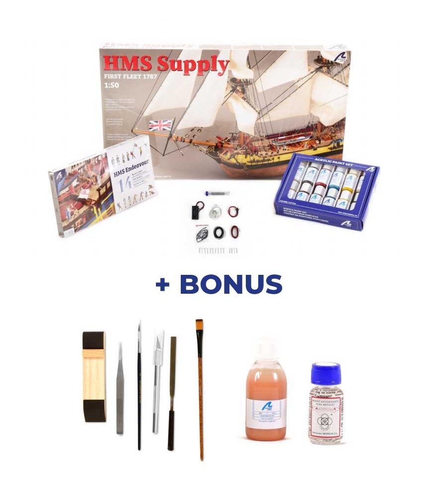 HMS Supply. Gift Pack with Model, Figurines,...