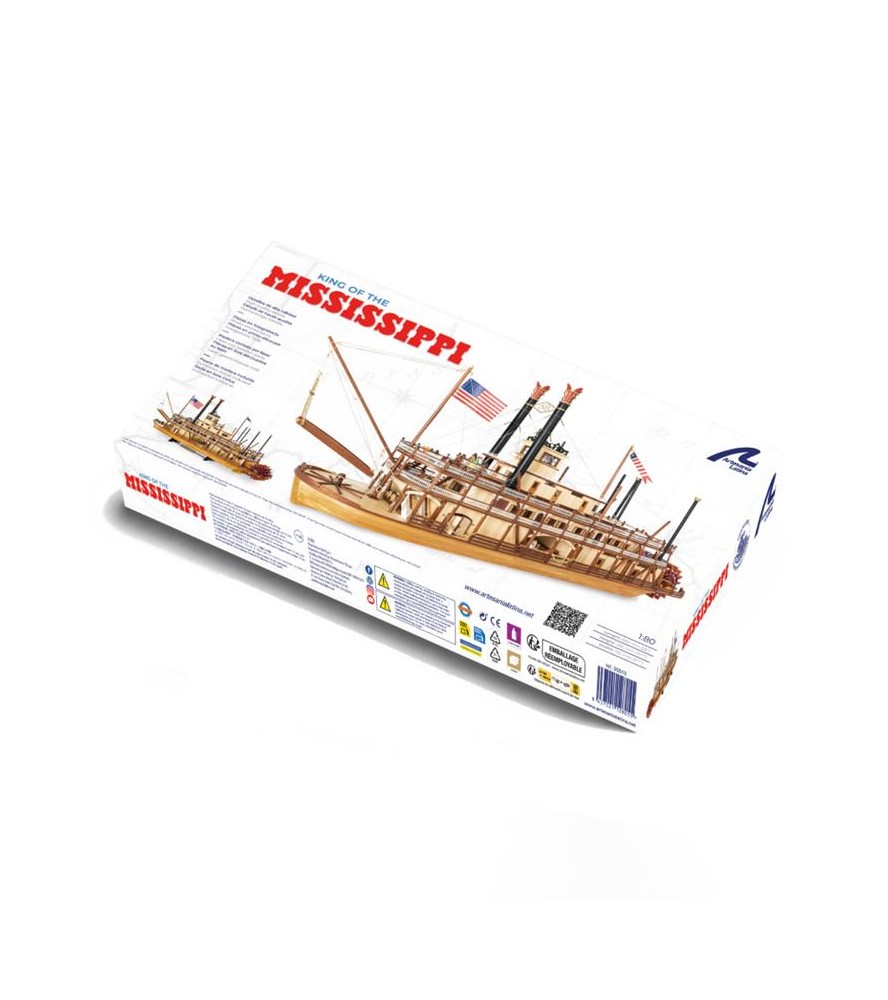 Rei do Mississipi 1:80. Modelo de um barco a...