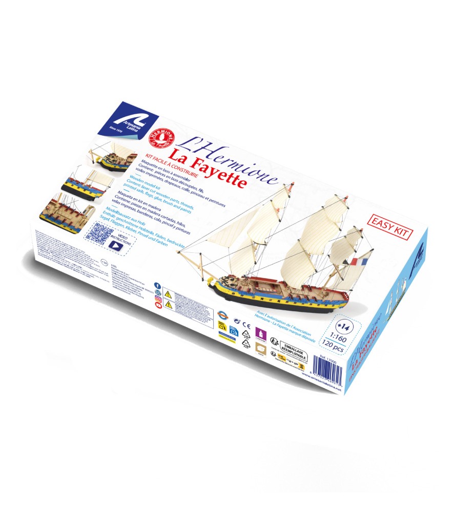 Hermione La Fayette Easy Kit. Wooden Model Ship...