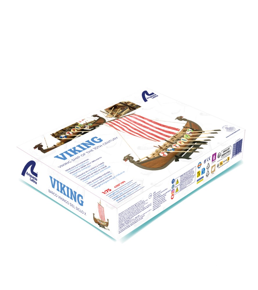 Drakkar Viking 1:75, modelo de um navio viking...