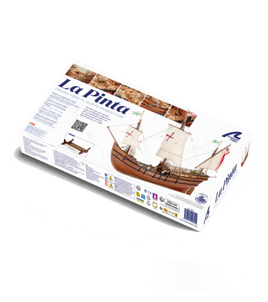 Caravel La Pinta. drewniany model statku w...