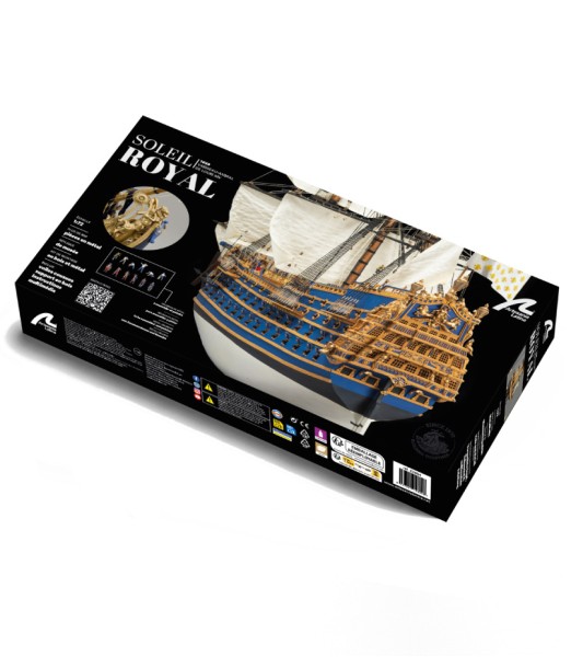 Navire de Guerre Soleil Royal 1:72. Maquette Bateau en Bois