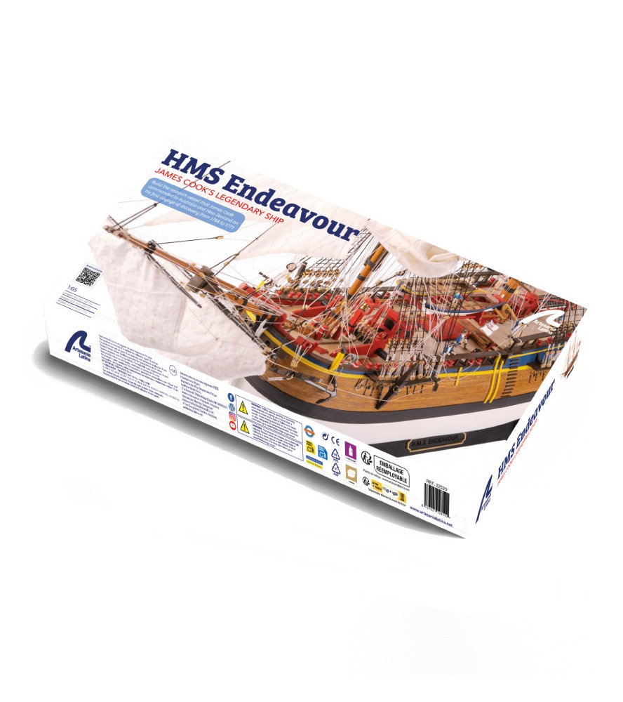 Корабль HMS Endeavour 1:65. Деревянная модель...