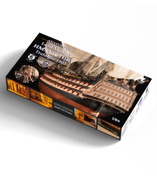 Anatomia HMS Victory. Zestaw upominkowy z modelem, figurkami, obrazami, diodami LED i narzędziami.
