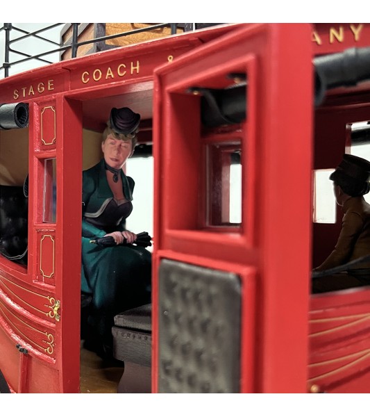 Sada 4 resinových figurek pro dostavník STAGECOACH - měřítko 1/12