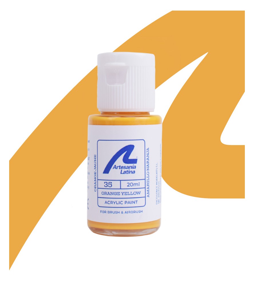 Farba na bazie wody: żółcień pomarańczowa (20 ml)