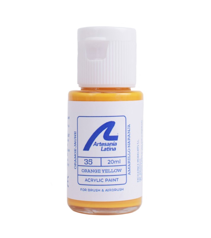 Pintura al agua: Amarillo naranja (20 ml) 2