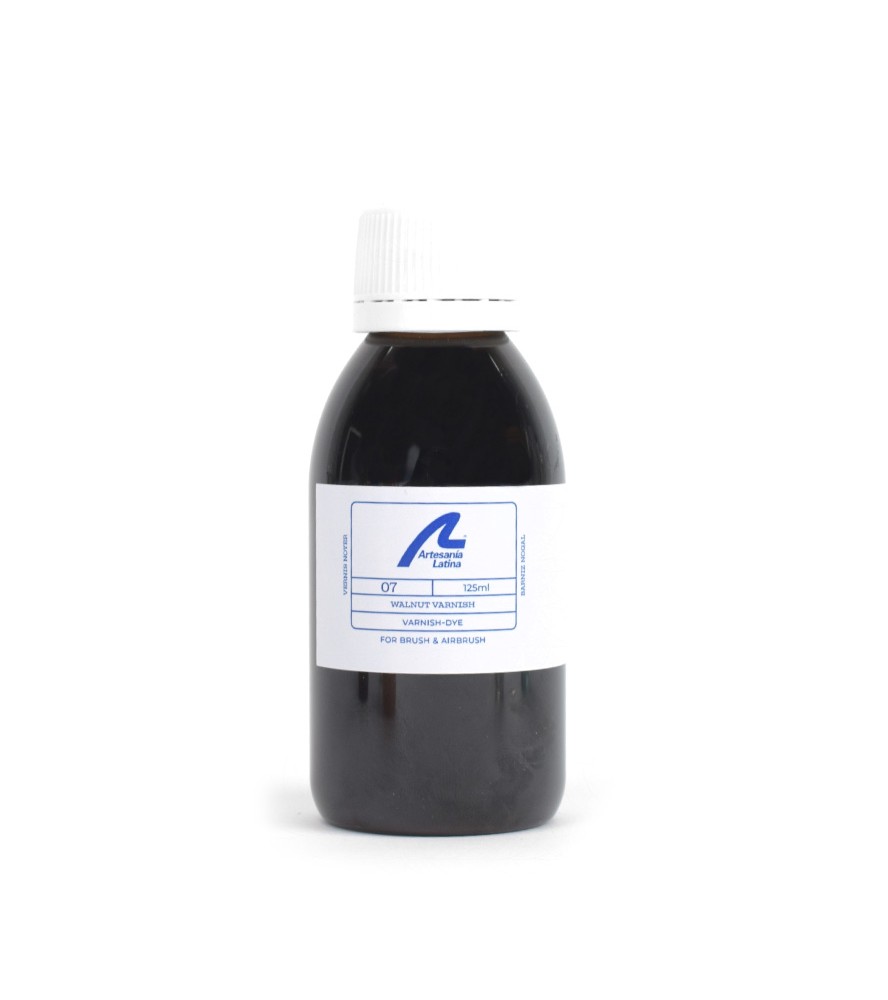 Saténový lak na vodní bázi: ořech (125 ml)
